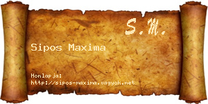 Sipos Maxima névjegykártya